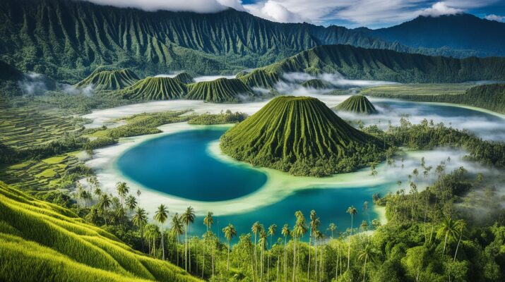 Pemandangan alam dan budaya suku di Indonesia